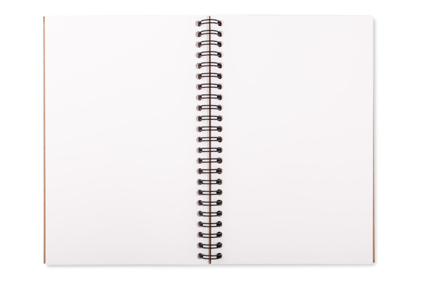 Blank empty notepad on white background photo