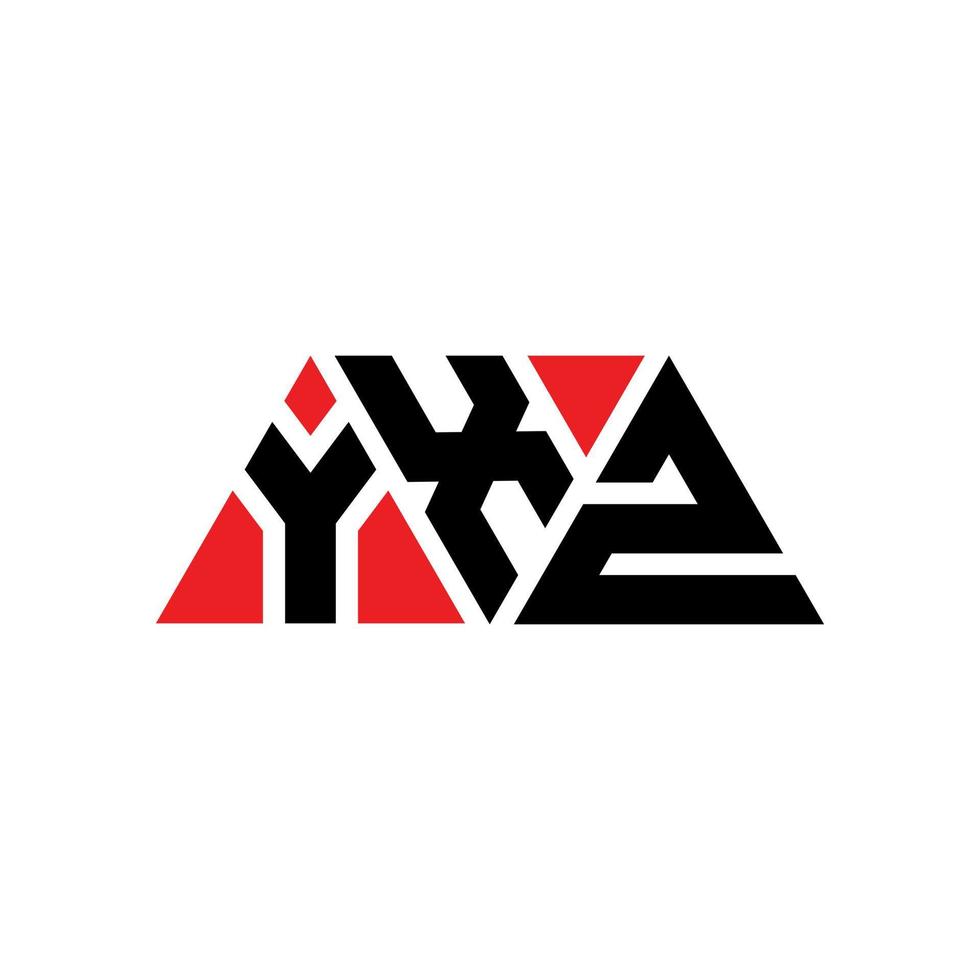 Diseño de logotipo de letra triangular yxz con forma de triángulo. monograma de diseño del logotipo del triángulo yxz. plantilla de logotipo de vector de triángulo yxz con color rojo. logotipo triangular yxz logotipo simple, elegante y lujoso. yxz