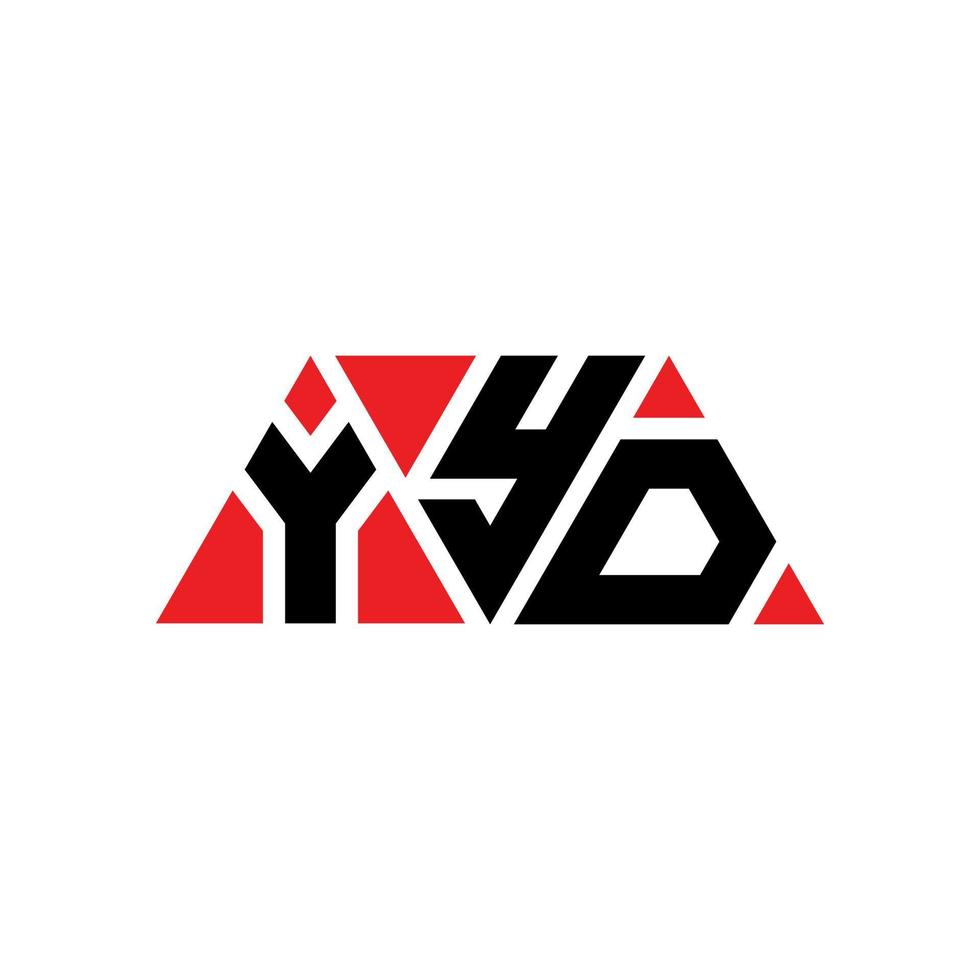 diseño de logotipo de letra de triángulo yyd con forma de triángulo. monograma de diseño de logotipo de triángulo yyd. plantilla de logotipo de vector de triángulo yyd con color rojo. logotipo triangular yyd logotipo simple, elegante y lujoso. yyd