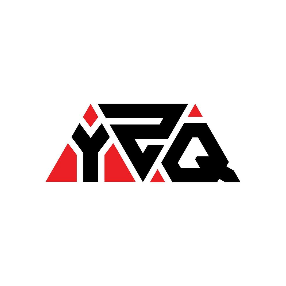 YZQ triangle letter logo design with triangle shape. YZQ triangle logo design monogram. YZQ triangle vector logo template with red color. YZQ triangular logo Simple, Elegant, and Luxurious Logo. YZQ