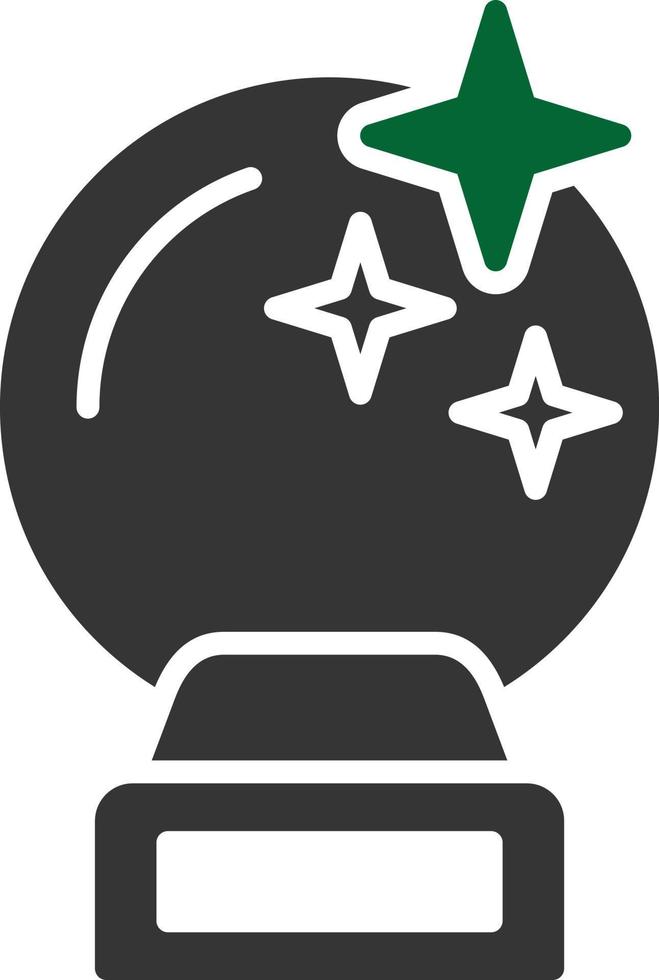 Crystal Ball Glyph Two Color vector