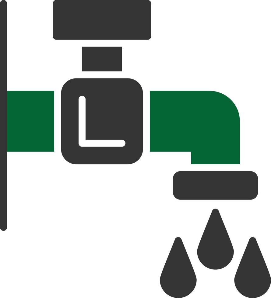 Water Tap Glyph Two Color vector