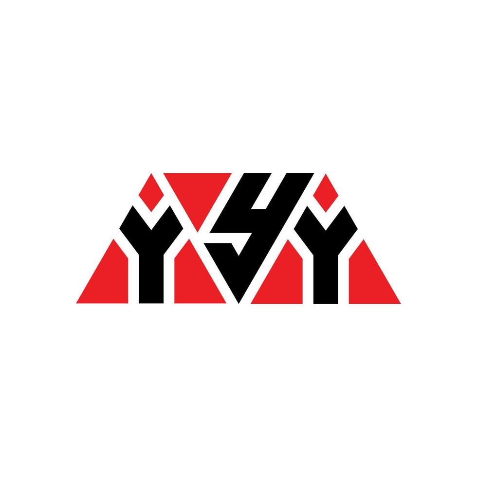 Diseño de logotipo de letra triangular yyy con forma de triángulo. monograma de diseño de logotipo de triángulo yyy. Plantilla de logotipo de vector de triángulo yyy con color rojo. logotipo triangular yyy logotipo simple, elegante y lujoso. yyy