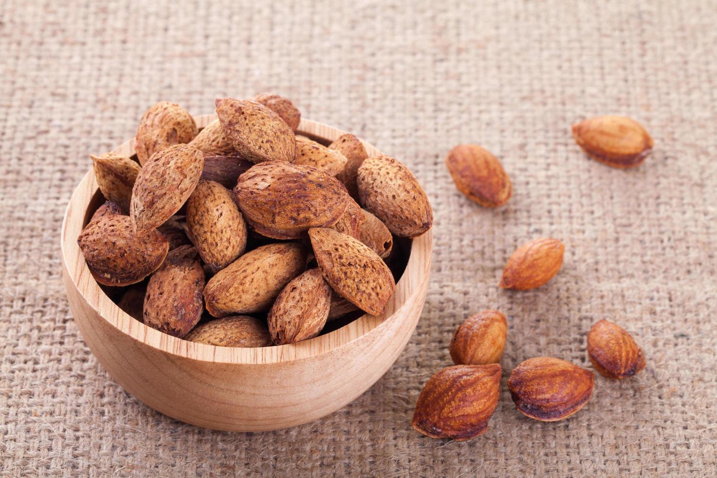 almonds nuts in bowl photo