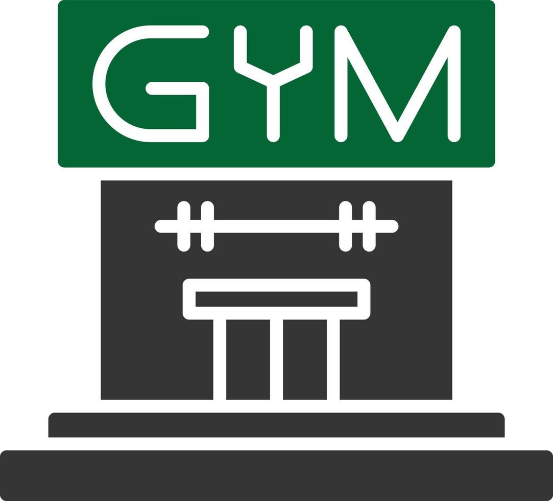 Gym Glyph Two Color vector