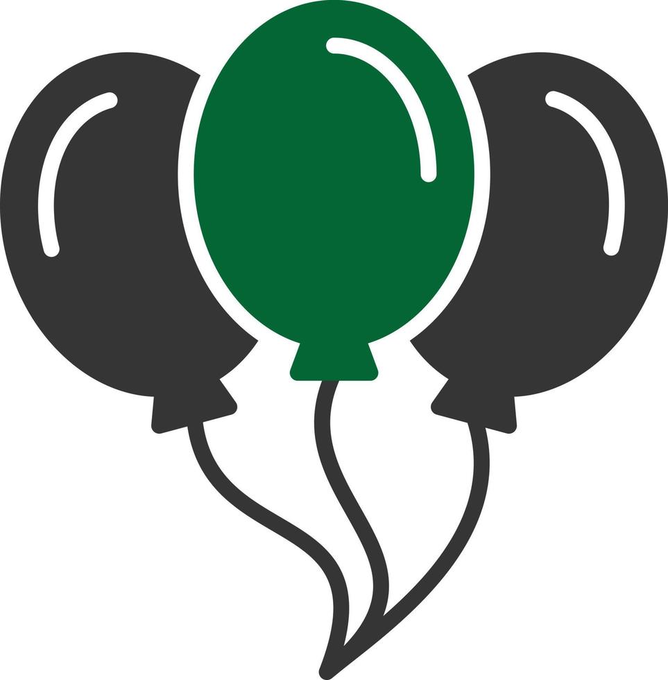 Balloons Glyph Two Color vector