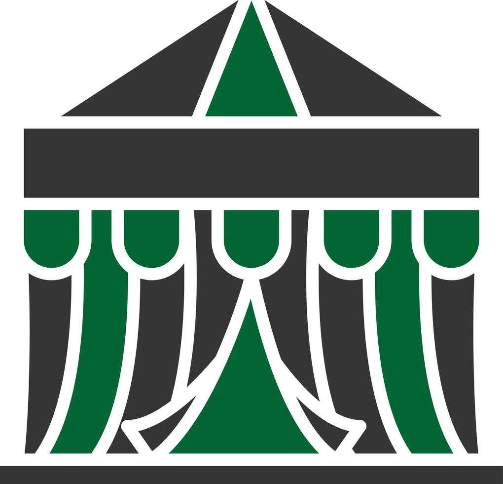 Circus Tent Glyph Two Color vector
