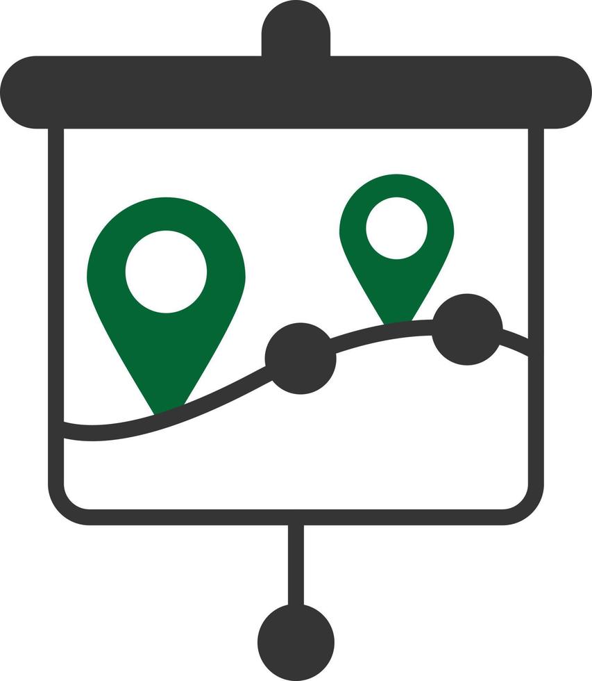 Location Presentation Glyph Two Color vector