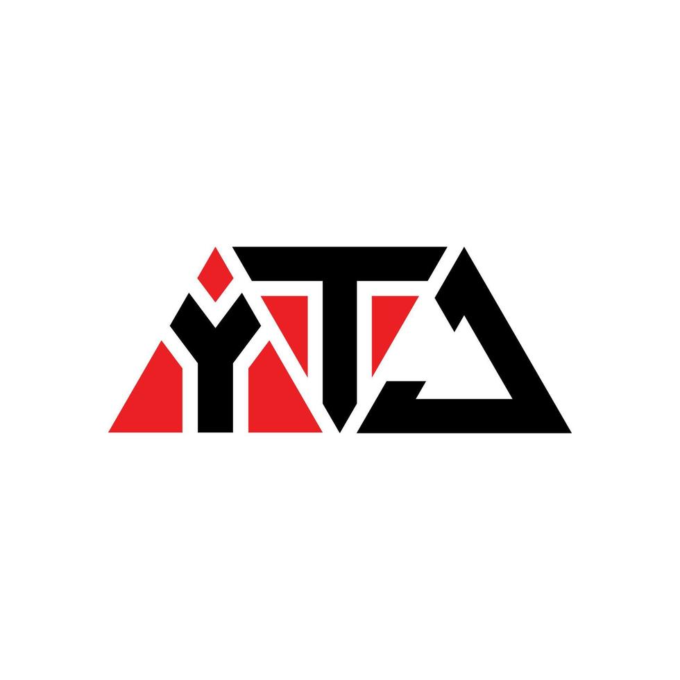 ytj diseño de logotipo de letra triangular con forma de triángulo. monograma de diseño del logotipo del triángulo ytj. plantilla de logotipo de vector de triángulo ytj con color rojo. logotipo triangular ytj logotipo simple, elegante y lujoso. ytj