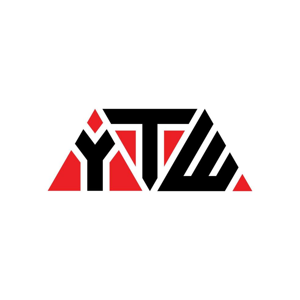 ytw diseño de logotipo de letra triangular con forma de triángulo. monograma de diseño de logotipo de triángulo ytw. plantilla de logotipo de vector de triángulo ytw con color rojo. logotipo triangular ytw logotipo simple, elegante y lujoso. ytw