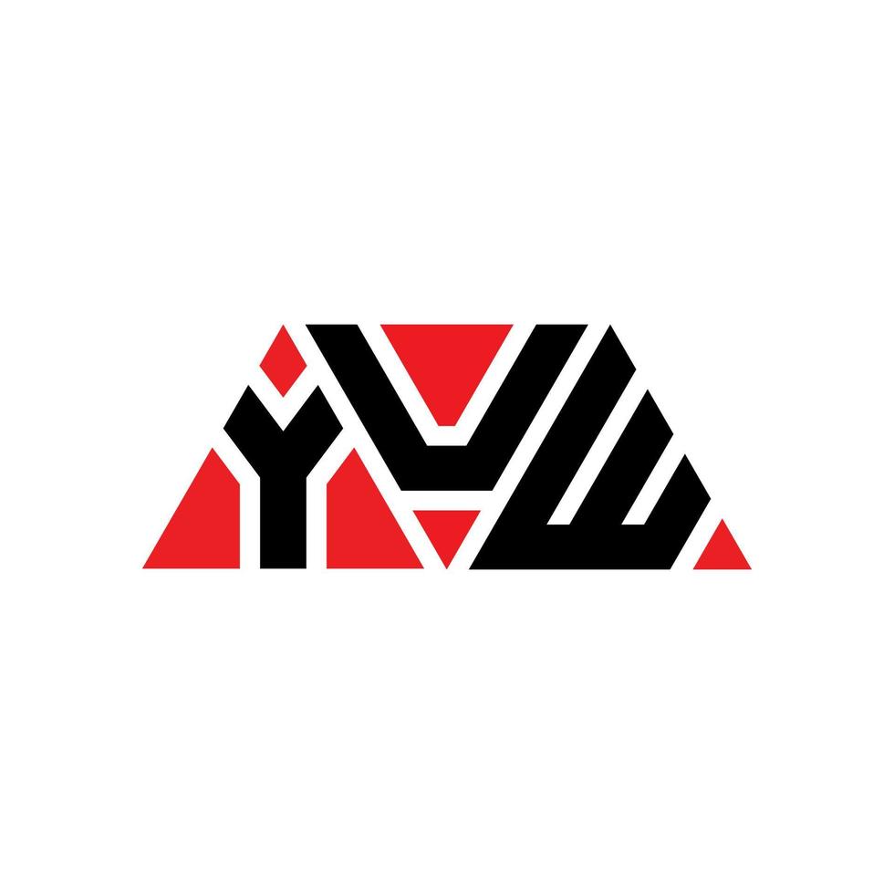 diseño de logotipo de letra de triángulo yuw con forma de triángulo. monograma de diseño del logotipo del triángulo yuw. plantilla de logotipo de vector de triángulo yuw con color rojo. logotipo triangular yuw logotipo simple, elegante y lujoso. yuw