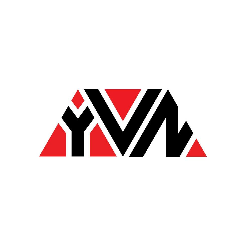 YVN triangle letter logo design with triangle shape. YVN triangle logo design monogram. YVN triangle vector logo template with red color. YVN triangular logo Simple, Elegant, and Luxurious Logo. YVN