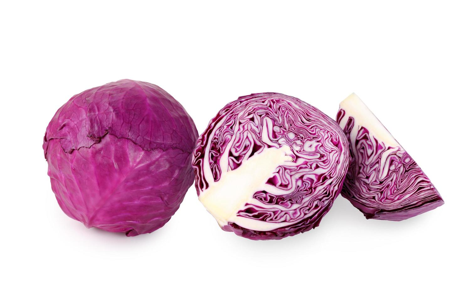 red cabbage on white photo