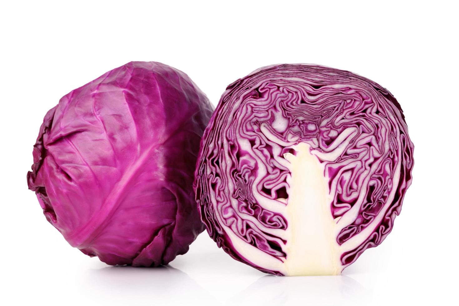 red cabbage on white photo