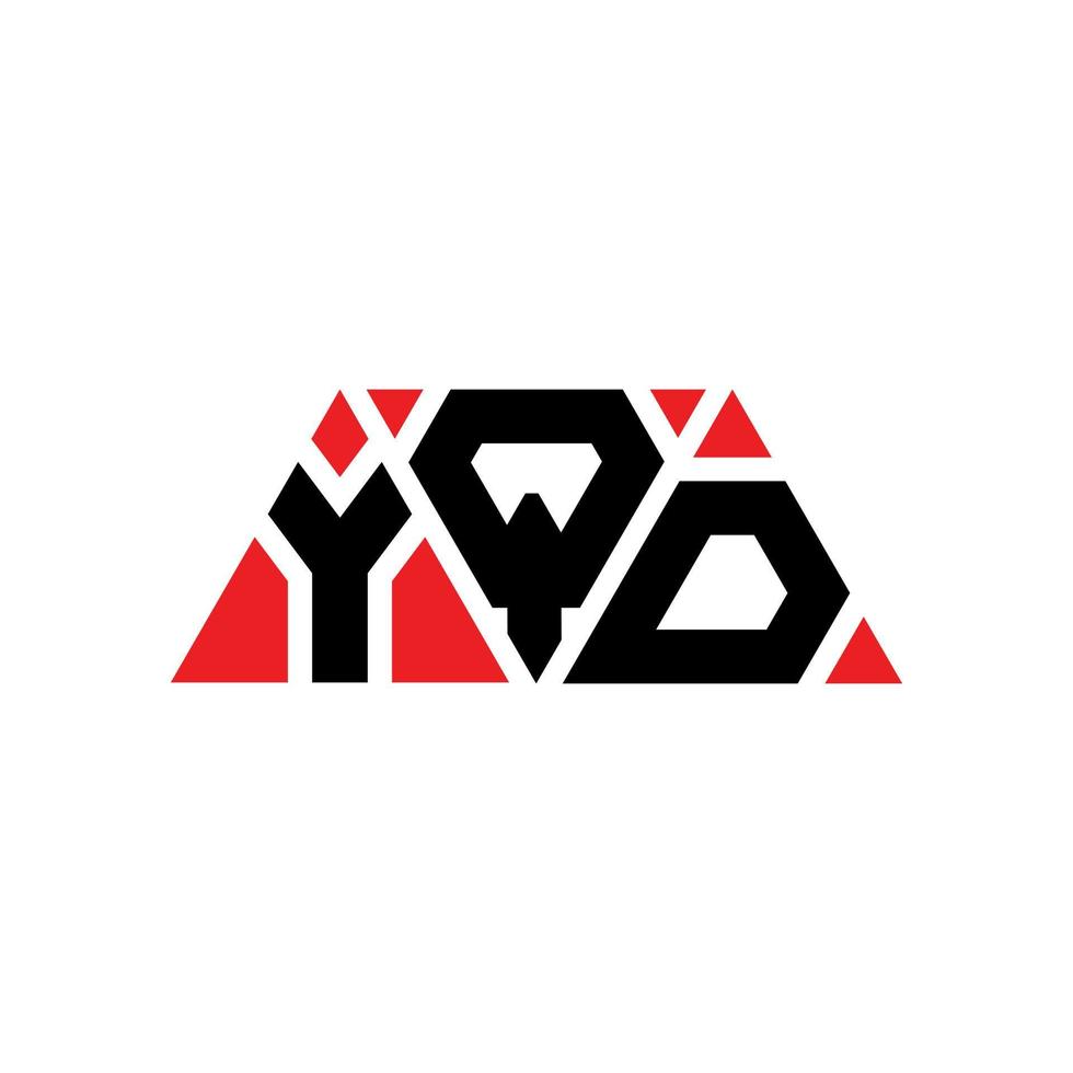 diseño de logotipo de letra triangular yqd con forma de triángulo. monograma de diseño del logotipo del triángulo yqd. plantilla de logotipo de vector de triángulo yqd con color rojo. logotipo triangular yqd logotipo simple, elegante y lujoso. yqd