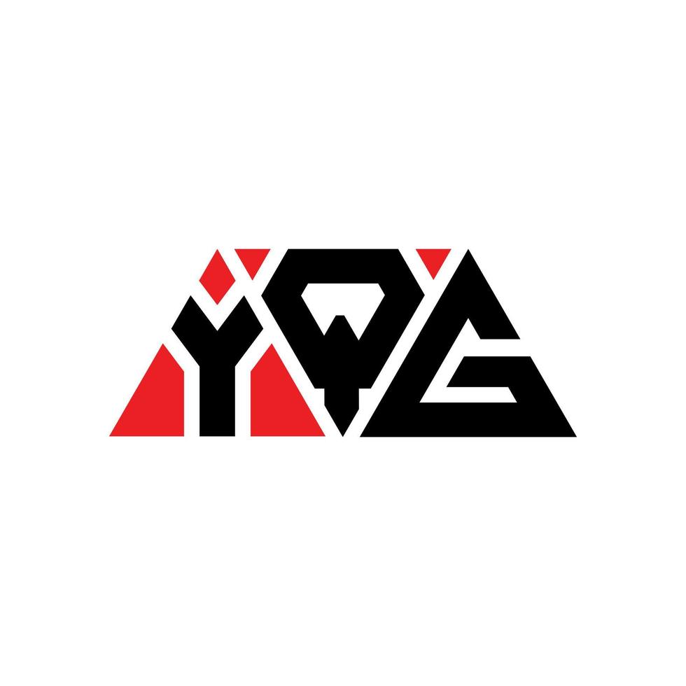 diseño de logotipo de letra triangular yqg con forma de triángulo. monograma de diseño del logotipo del triángulo yqg. plantilla de logotipo de vector de triángulo yqg con color rojo. logotipo triangular yqg logotipo simple, elegante y lujoso. yqg