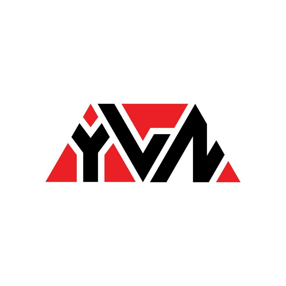 diseño de logotipo de letra de triángulo yln con forma de triángulo. monograma de diseño del logotipo del triángulo yln. plantilla de logotipo de vector de triángulo yln con color rojo. logotipo triangular yln logotipo simple, elegante y lujoso. yln