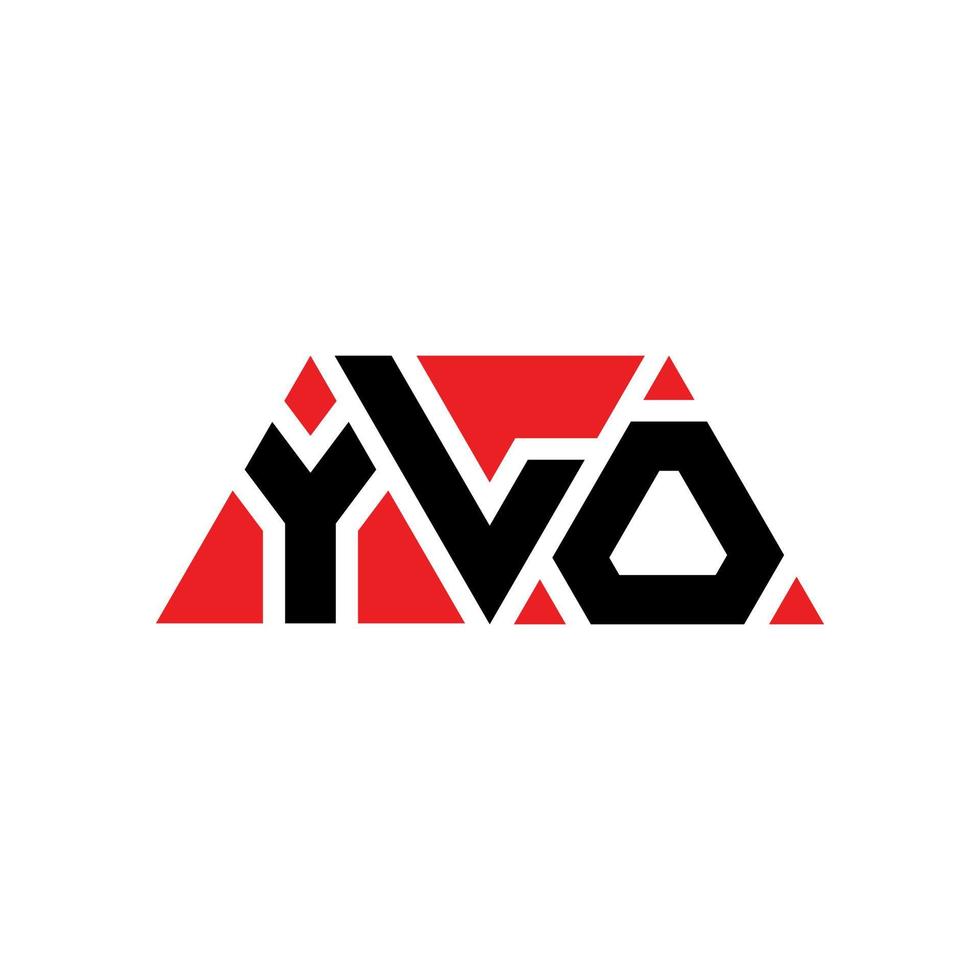 diseño de logotipo de letra de triángulo ylo con forma de triángulo. monograma de diseño del logotipo del triángulo ylo. plantilla de logotipo de vector de triángulo ylo con color rojo. ylo logo triangular logo simple, elegante y lujoso. ylo