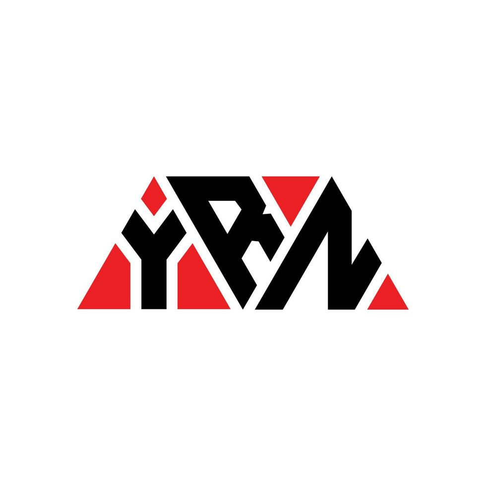 diseño de logotipo de letra de triángulo yrn con forma de triángulo. monograma de diseño de logotipo de triángulo yrn. plantilla de logotipo de vector de triángulo yrn con color rojo. logo triangular yrn logo simple, elegante y lujoso. año