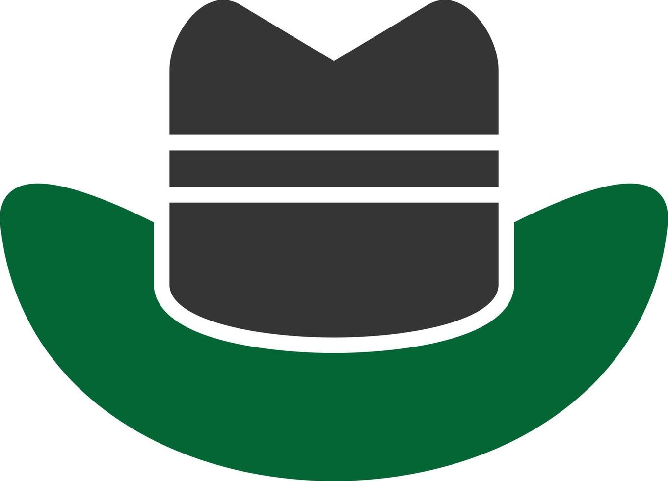 Cowboy Hat Glyph Two Color vector
