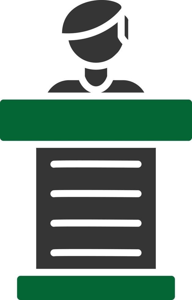 Podium Glyph Two Color vector