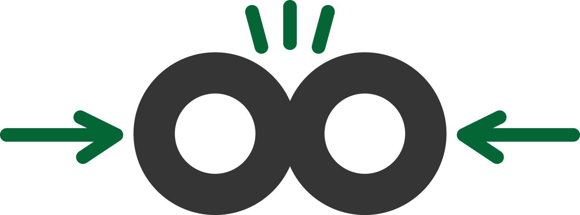 Collision Glyph Two Color vector