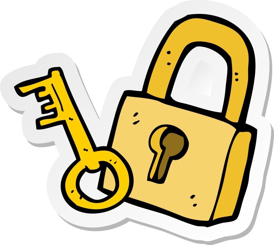 sticker of a cartoon padlock and key 9812415 Vector Art at Vecteezy sticker of a cartoon padlock and key 9812415 Vector Art at Vecteezy