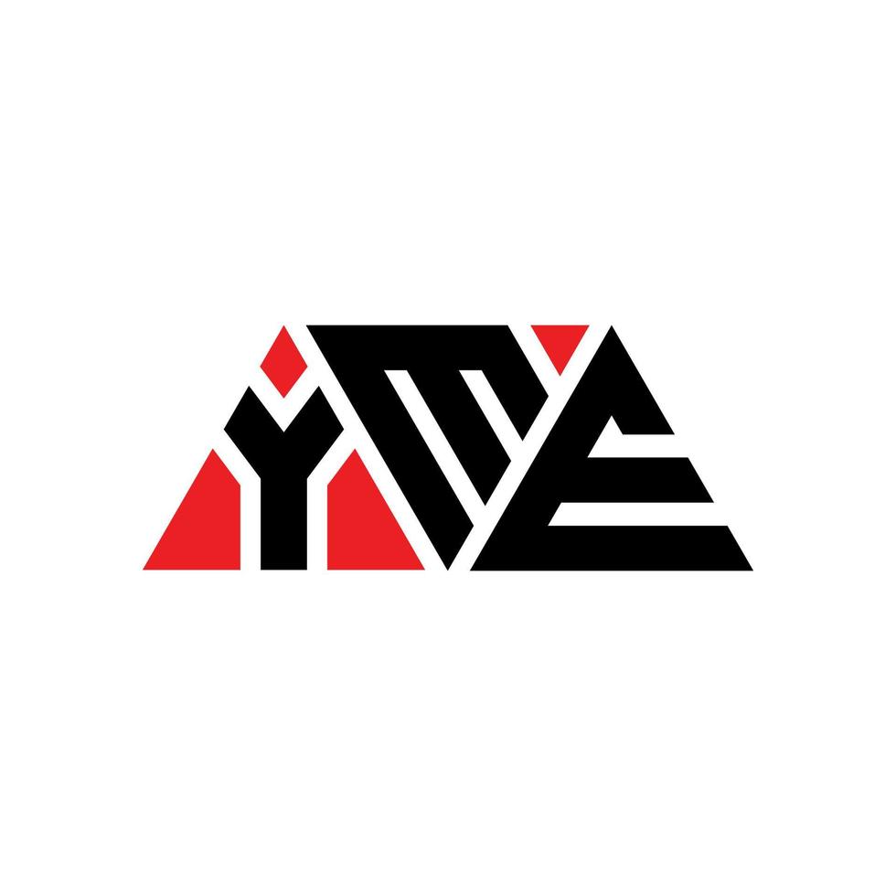 YME triangle letter logo design with triangle shape. YME triangle logo design monogram. YME triangle vector logo template with red color. YME triangular logo Simple, Elegant, and Luxurious Logo. YME