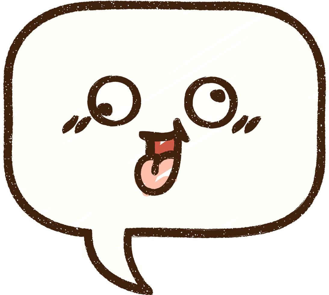 Speech Bubble Chalk Drawing vector