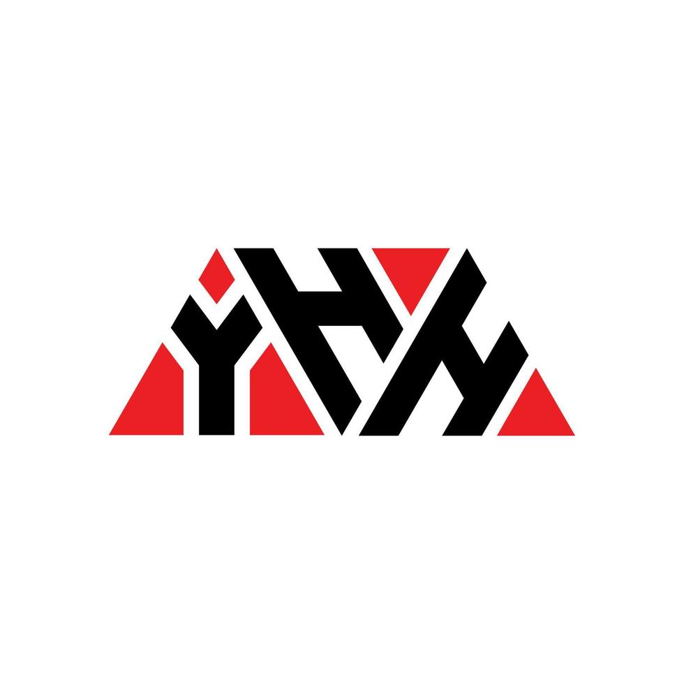 diseño de logotipo de letra triangular yhh con forma de triángulo. monograma de diseño de logotipo de triángulo yhh. plantilla de logotipo de vector de triángulo yhh con color rojo. logotipo triangular yhh logotipo simple, elegante y lujoso. yhh