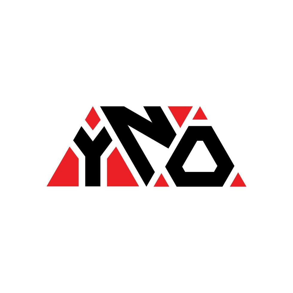 YNO triangle letter logo design with triangle shape. YNO triangle logo design monogram. YNO triangle vector logo template with red color. YNO triangular logo Simple, Elegant, and Luxurious Logo. YNO