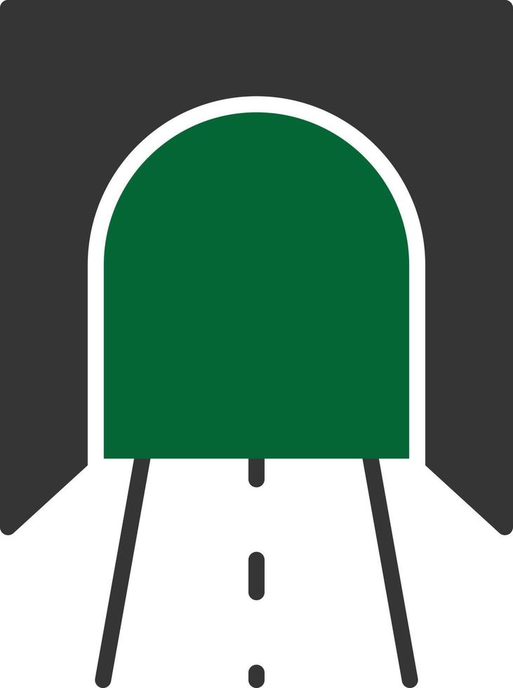 Tunnel Glyph Two Color vector