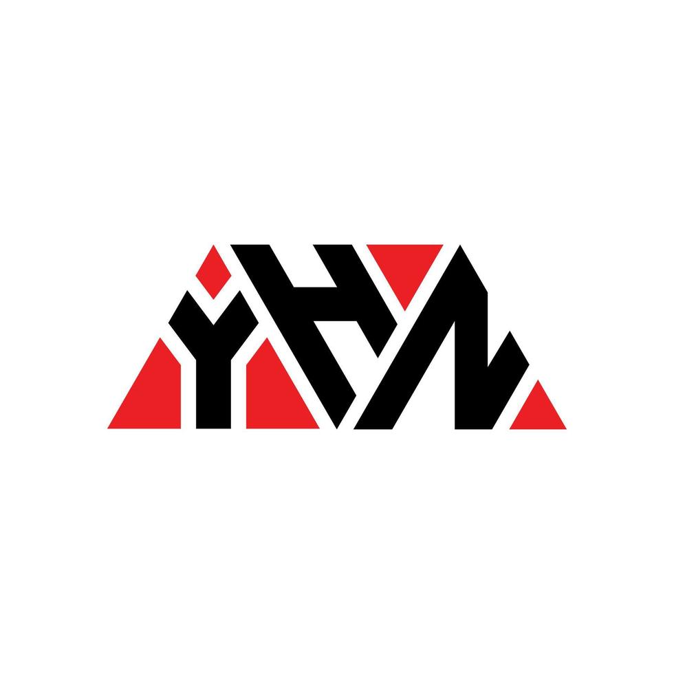 diseño de logotipo de letra de triángulo yhn con forma de triángulo. monograma de diseño del logotipo del triángulo yhn. plantilla de logotipo de vector de triángulo yhn con color rojo. logotipo triangular yhn logotipo simple, elegante y lujoso. yhn