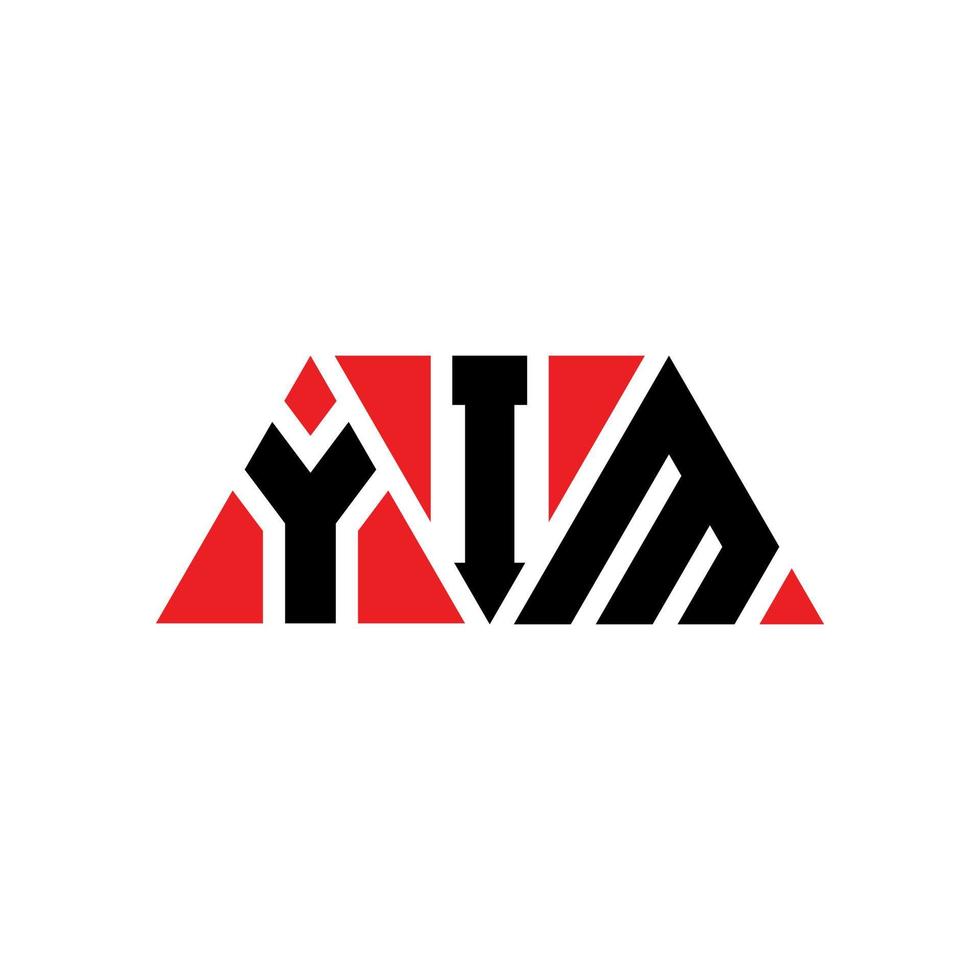 YIM triangle letter logo design with triangle shape. YIM triangle logo design monogram. YIM triangle vector logo template with red color. YIM triangular logo Simple, Elegant, and Luxurious Logo. YIM