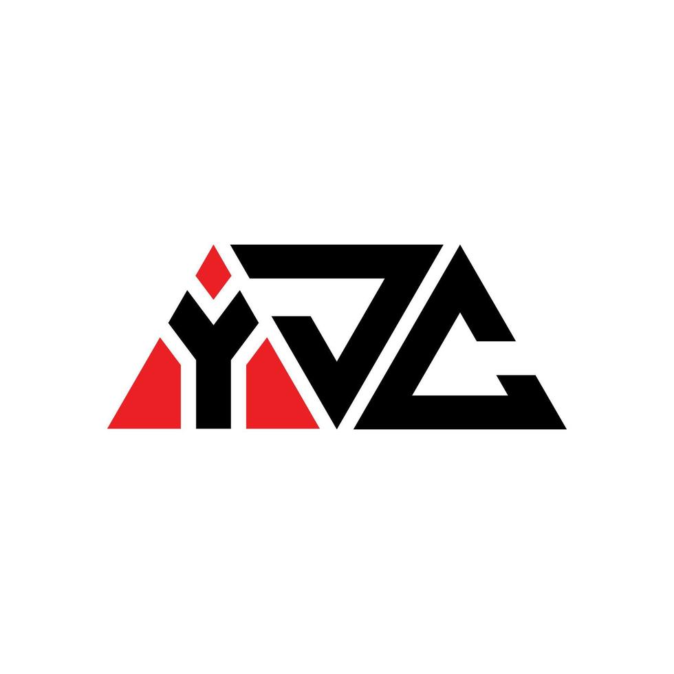 Diseño de logotipo de letra triangular yjc con forma de triángulo. monograma de diseño del logotipo del triángulo yjc. plantilla de logotipo de vector de triángulo yjc con color rojo. logotipo triangular yjc logotipo simple, elegante y lujoso. yjc