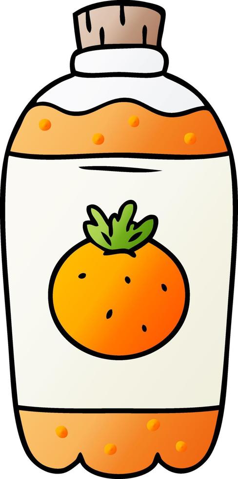 gradient cartoon doodle of orange pop vector