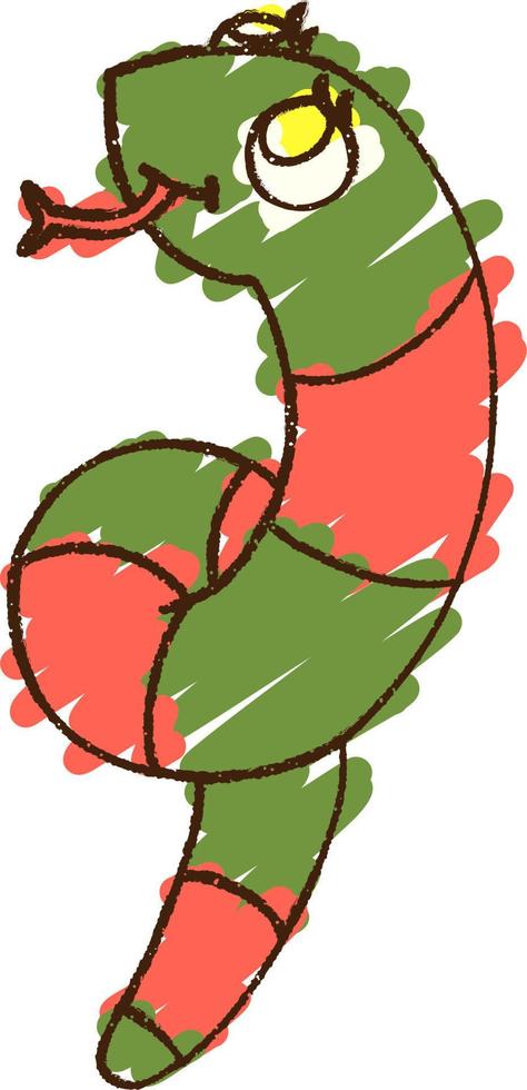 dibujo de tiza de serpiente vector