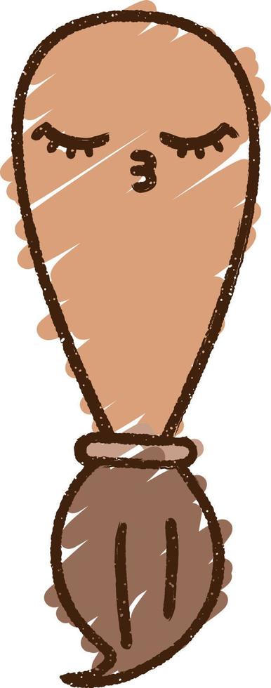 Paintbrush Chalk Drawing vector