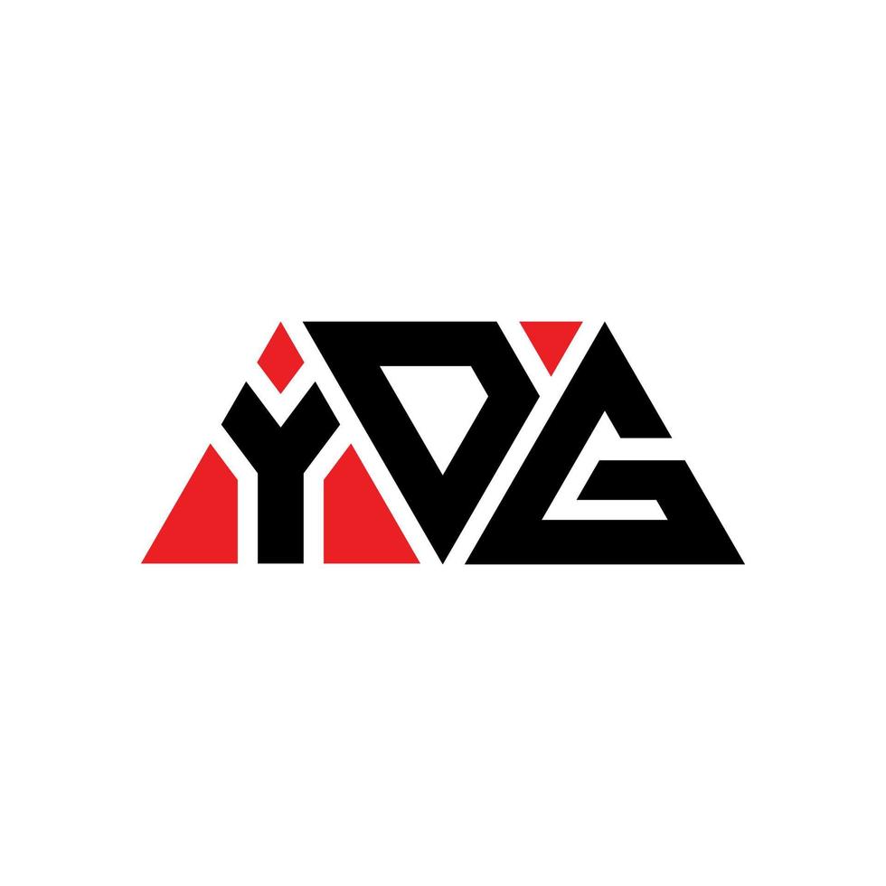 diseño de logotipo de letra de triángulo ydg con forma de triángulo. monograma de diseño de logotipo de triángulo ydg. plantilla de logotipo de vector de triángulo ydg con color rojo. logotipo triangular ydg logotipo simple, elegante y lujoso. ydg