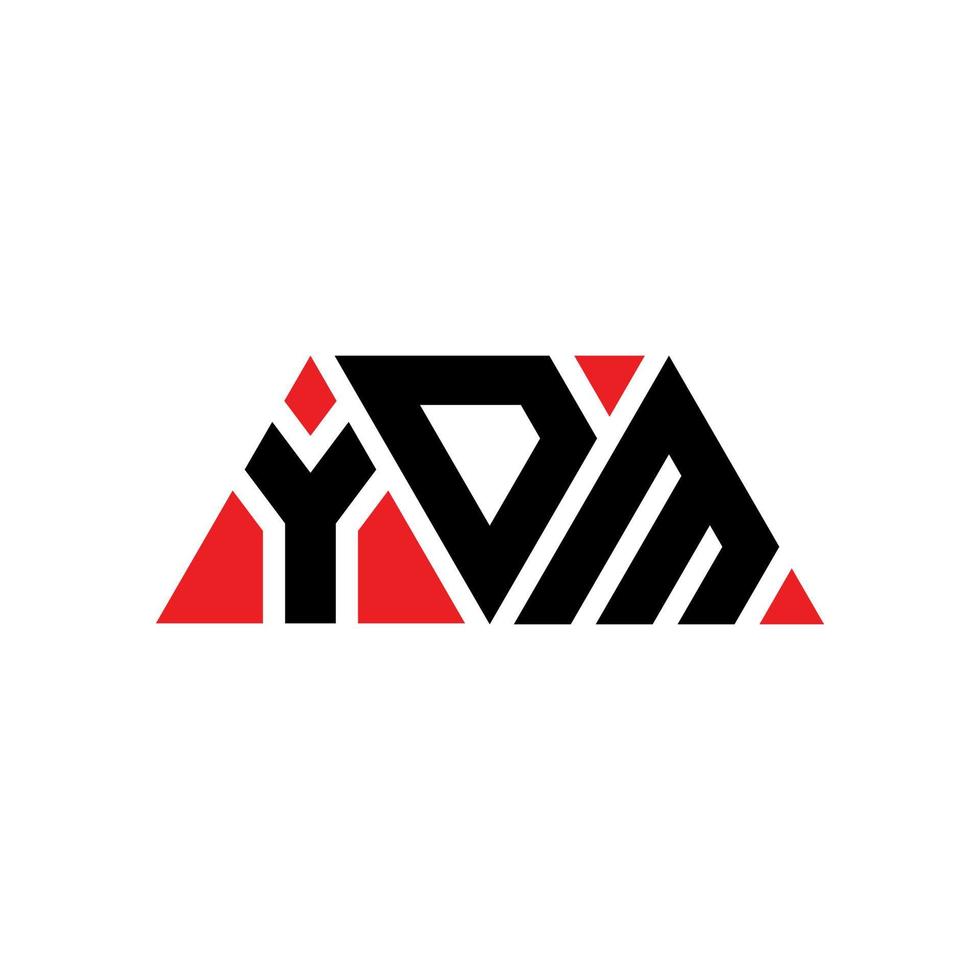 diseño de logotipo de letra triangular ydm con forma de triángulo. monograma de diseño de logotipo de triángulo ydm. plantilla de logotipo de vector de triángulo ydm con color rojo. logotipo triangular ydm logotipo simple, elegante y lujoso. ydm