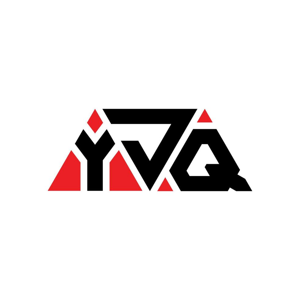yjq diseño de logotipo de letra triangular con forma de triángulo. monograma de diseño del logotipo del triángulo yjq. plantilla de logotipo de vector de triángulo yjq con color rojo. logotipo triangular yjq logotipo simple, elegante y lujoso. yjq