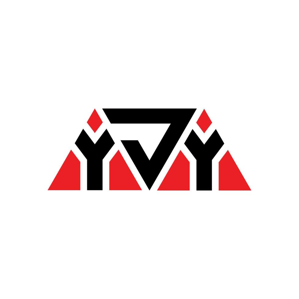 Diseño de logotipo de letra triangular yjy con forma de triángulo. monograma de diseño del logotipo del triángulo yjy. plantilla de logotipo de vector de triángulo yjy con color rojo. logotipo triangular yjy logotipo simple, elegante y lujoso. yjy
