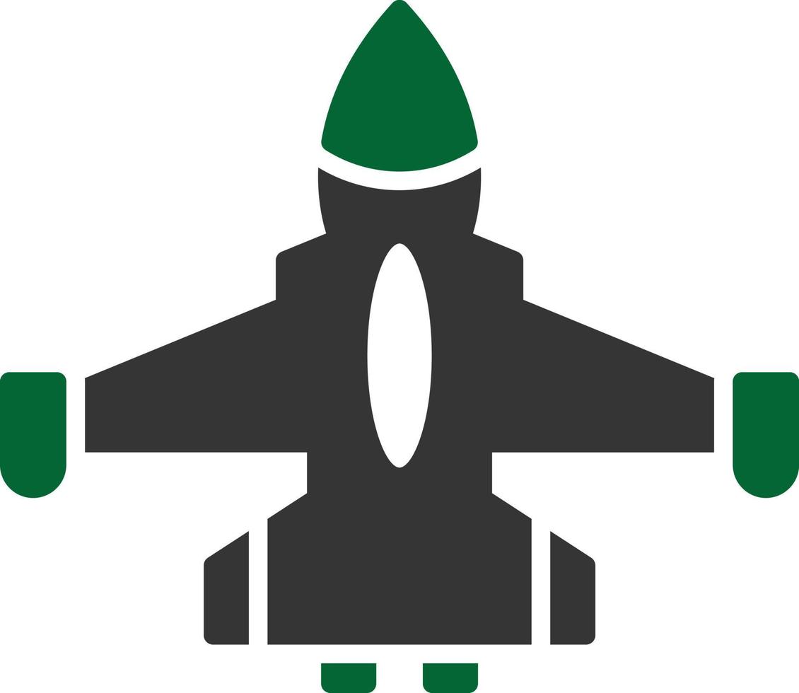 Jet Glyph Two Color vector