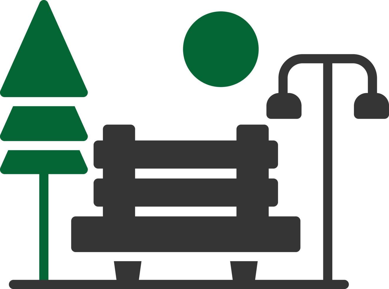 Bench Glyph Two Color vector