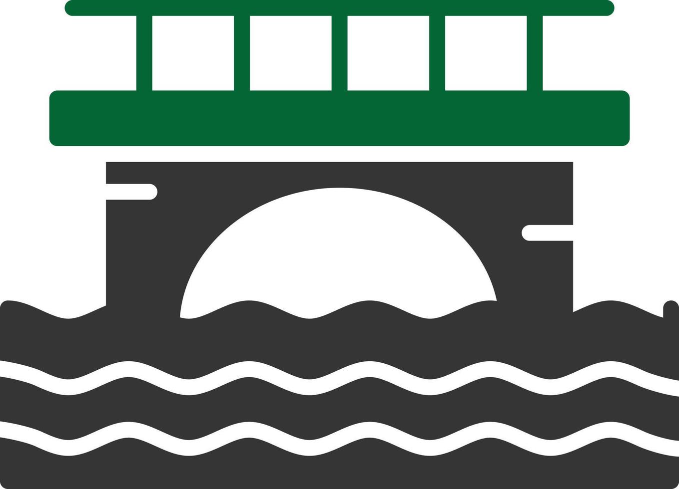 Bridge Glyph Two Color vector