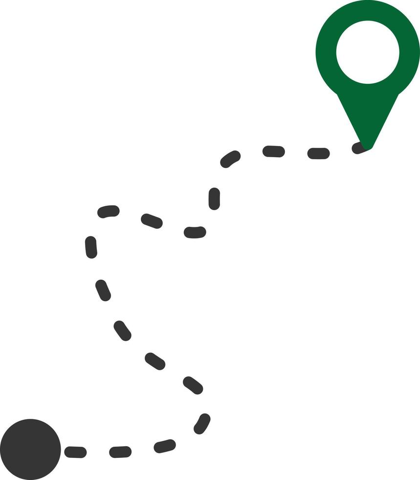 Route Glyph Two Color vector