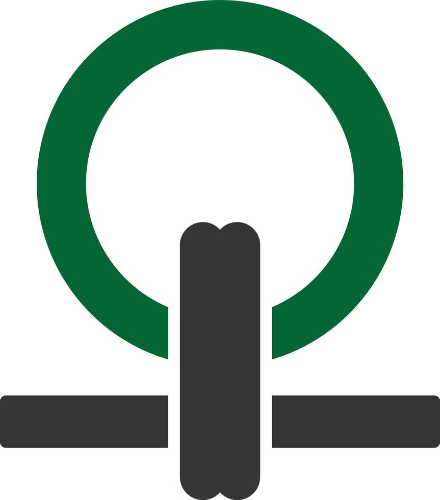 Shen Ring Glyph Two Color vector