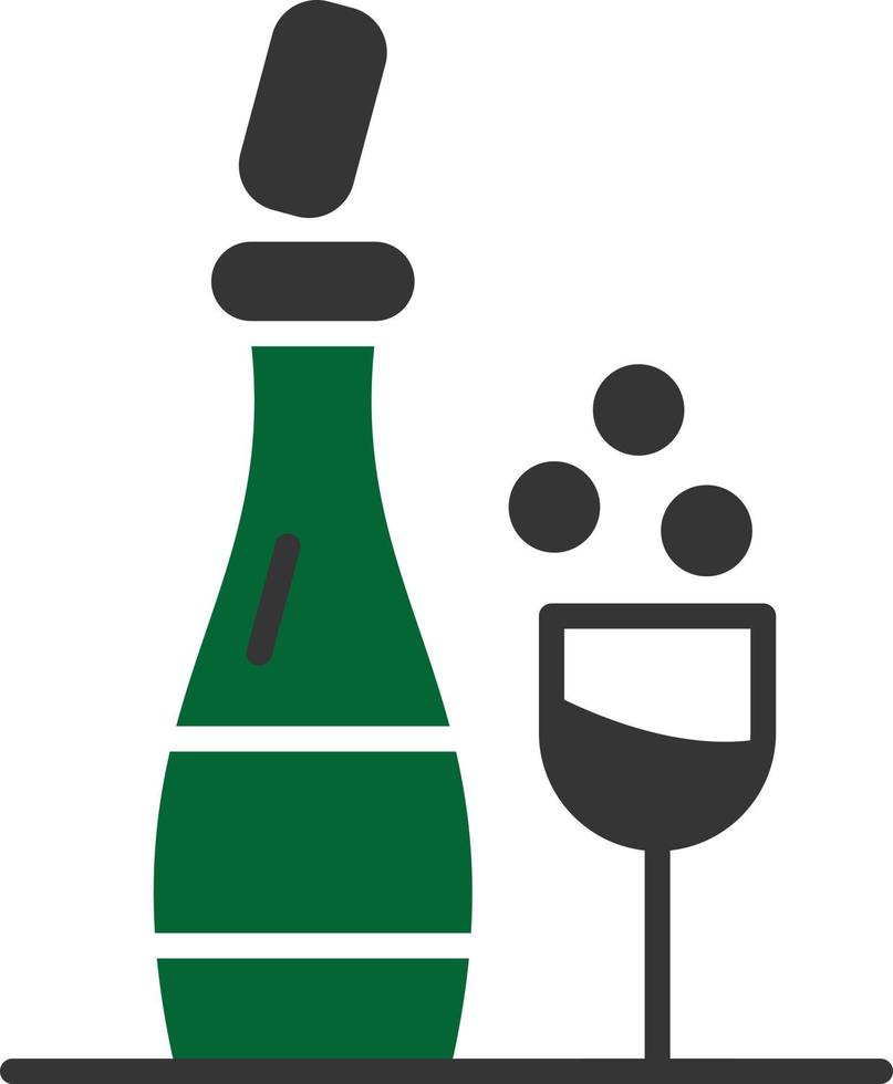Champagne Glyph Two Color vector