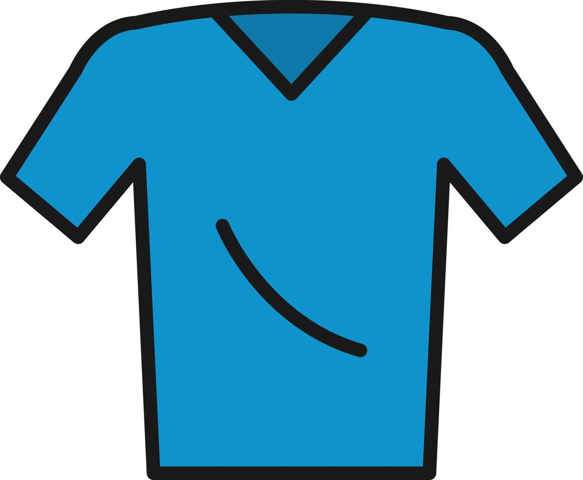 T Shirt Line Filled vector