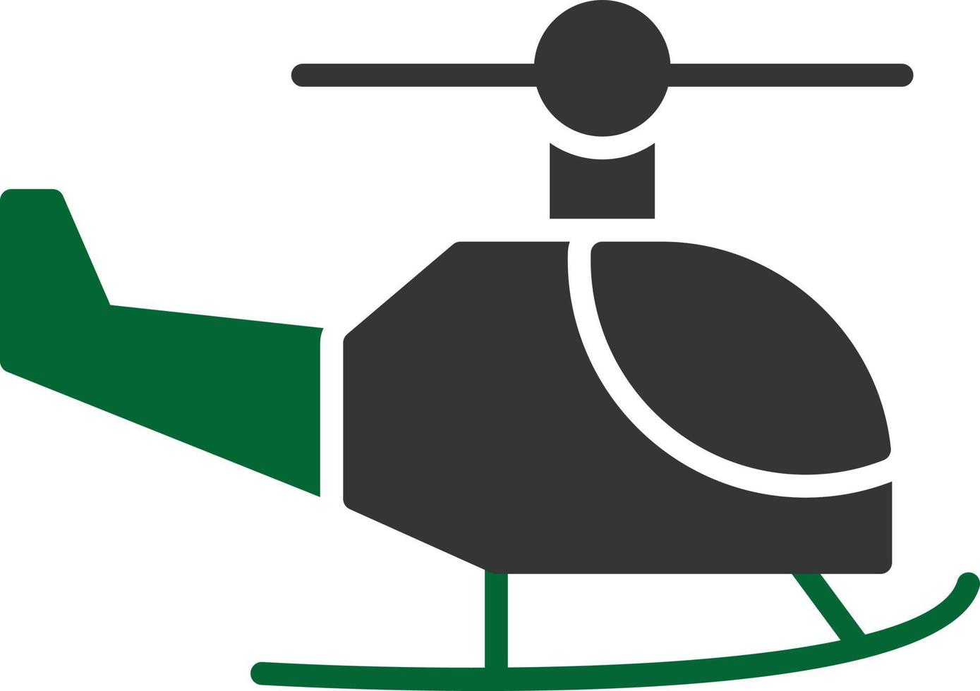 helicóptero glifo de dos colores vector